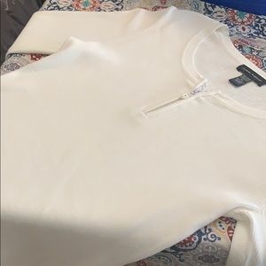 Long white sweater blouse